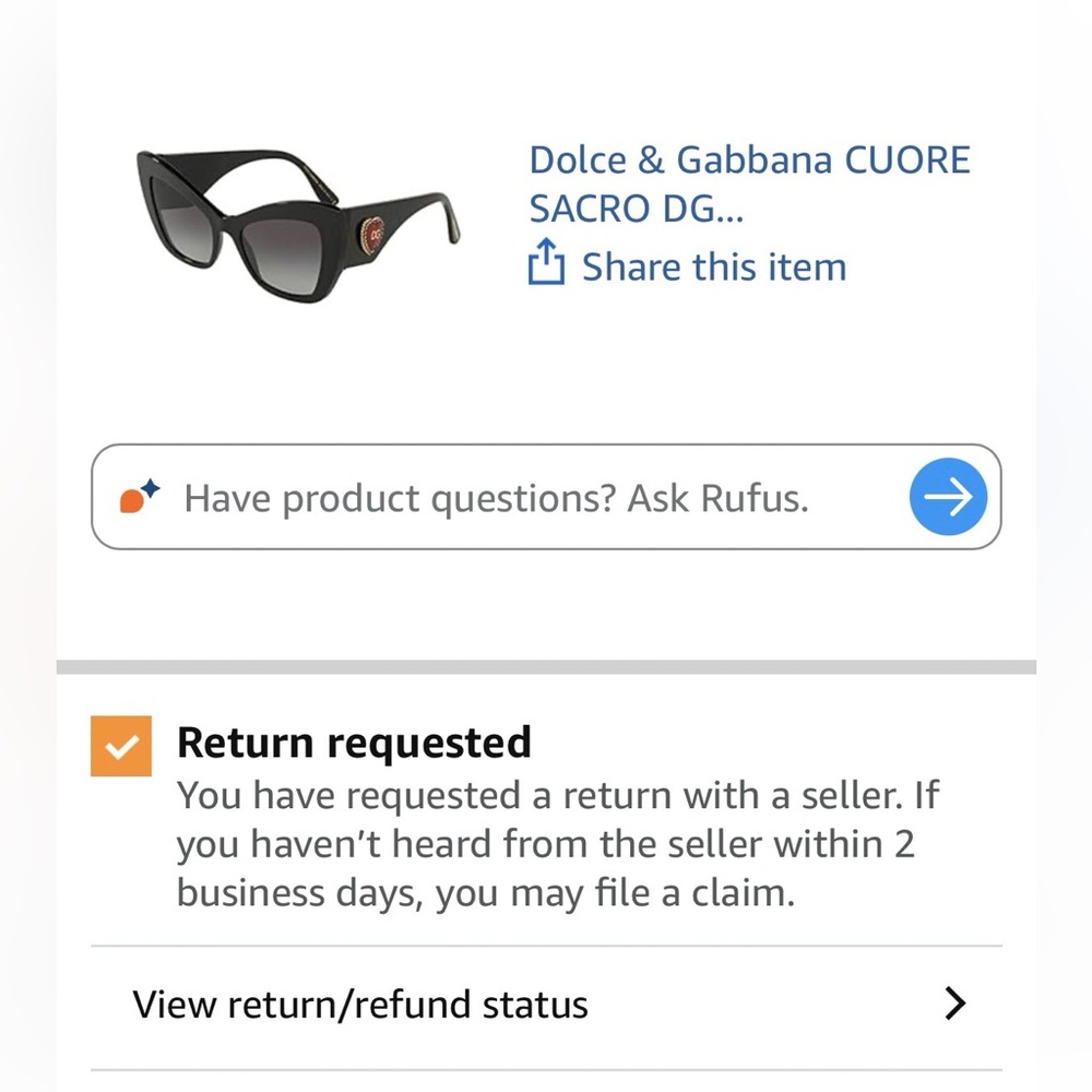 Dolce & Gabbana DG4349 Cat Eye Sunglasses Red Gold Heart Logo - Picture 8 of 9